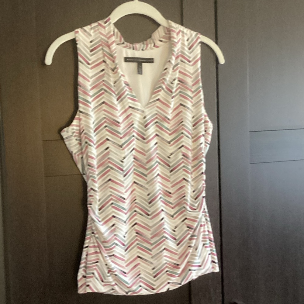 White House Black Market Multicolor Chevron Blouse